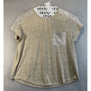 Louise Paris‎ womens 2X top cold shoulder Rhinestone Top